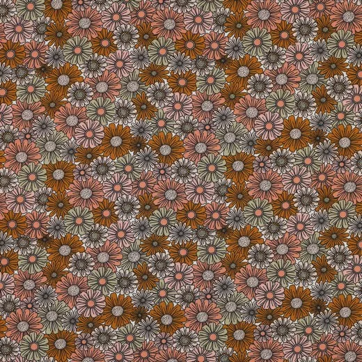 Popeline katoen met bloemen - Pommé